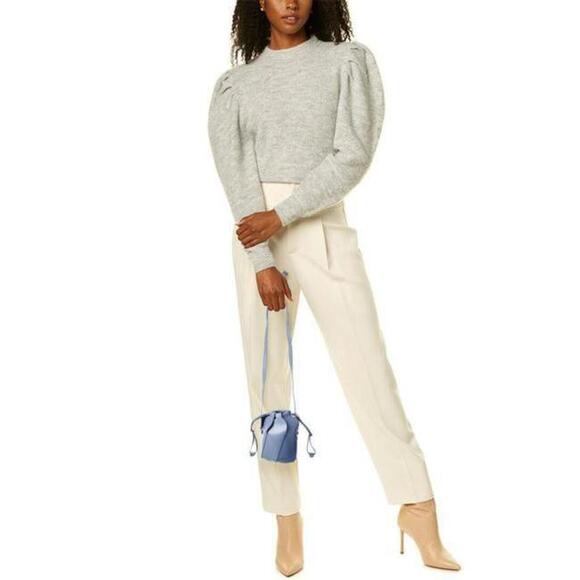 Chloe Bucket Tulip Mini Cross Body Blue Leather Shoulder Bag - Picture 2 of 12